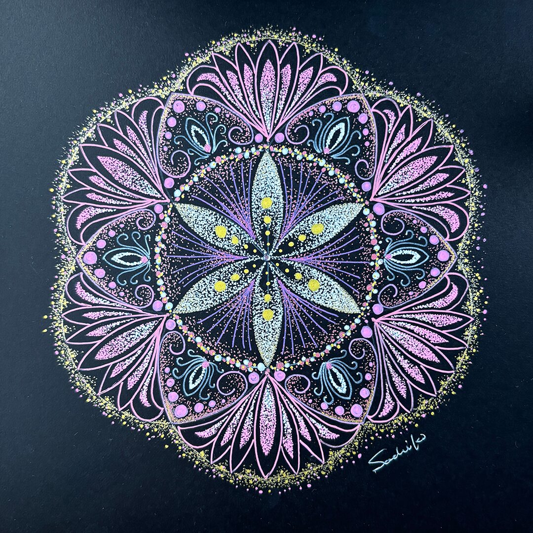 点描曼荼羅アート＊原画＊シードオブライフ | sachiko Art gallery